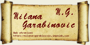 Milana Garabinović vizit kartica